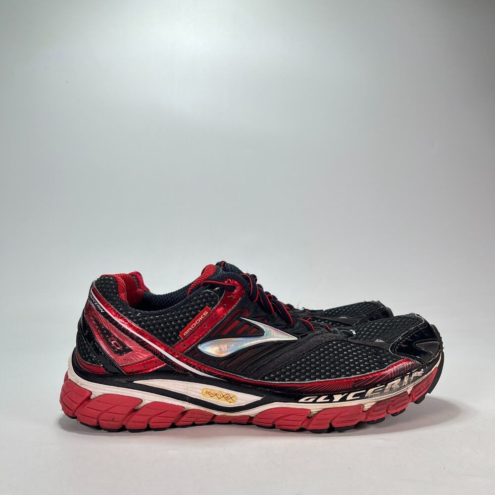 Brooks Glycerin 10 Black Red Running Shoes Sneakers 1101181D696 Men's Size 9